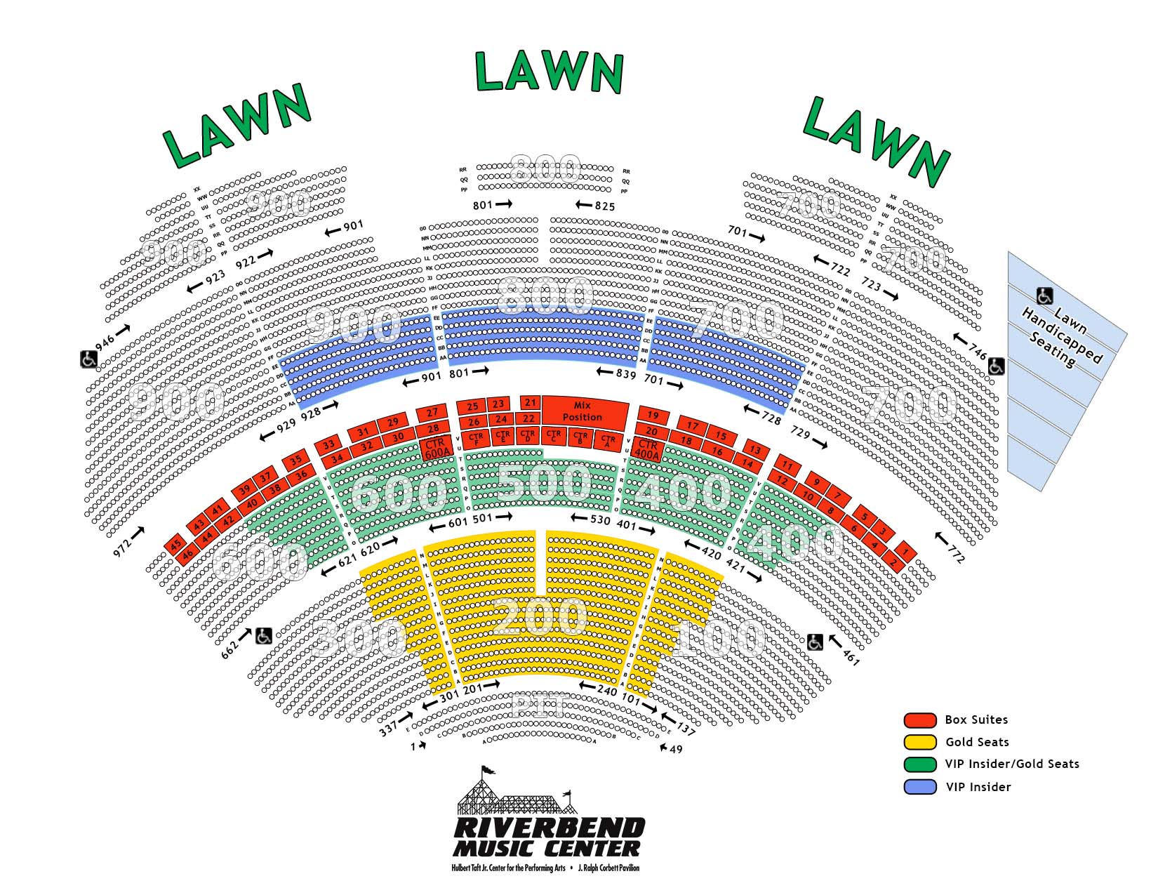 Riverbend Music Center VIP Seating Map